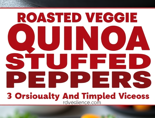 roasted veggie and quinoa-stuffed peppers